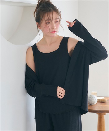 Life Style by cross marche 【LAFUKU/ラフク】カップ付きタンクトップルームウェア3点SET_subthumb_14