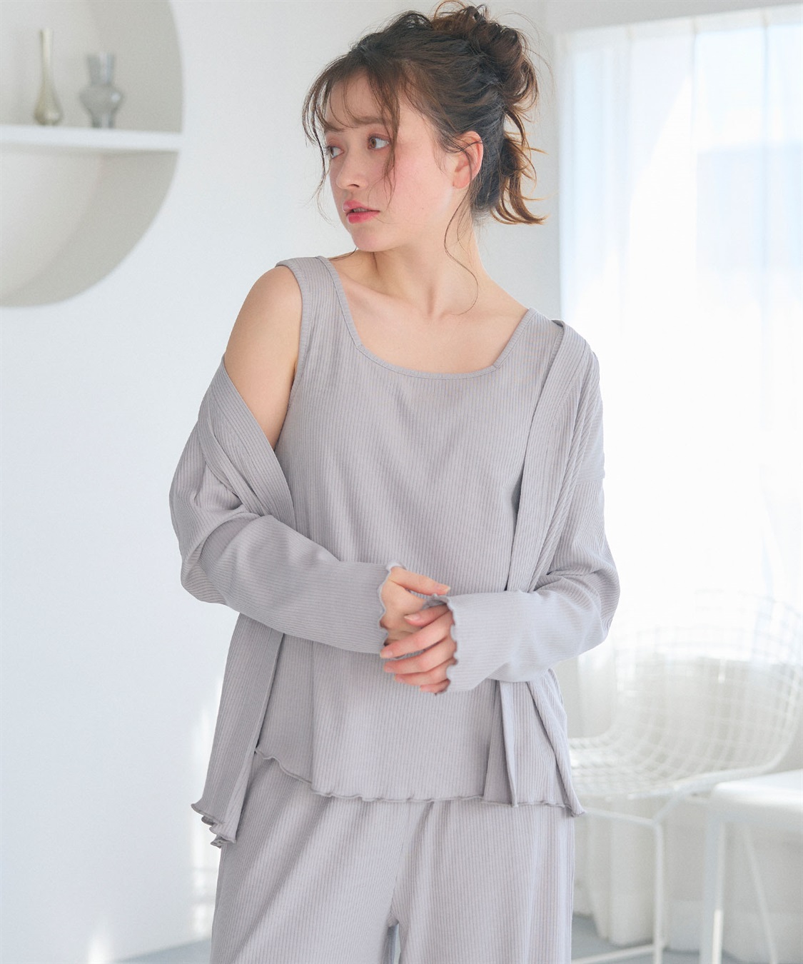 Life Style by cross marche 【LAFUKU/ラフク】カップ付きタンクトップルームウェア3点SET_sub_19