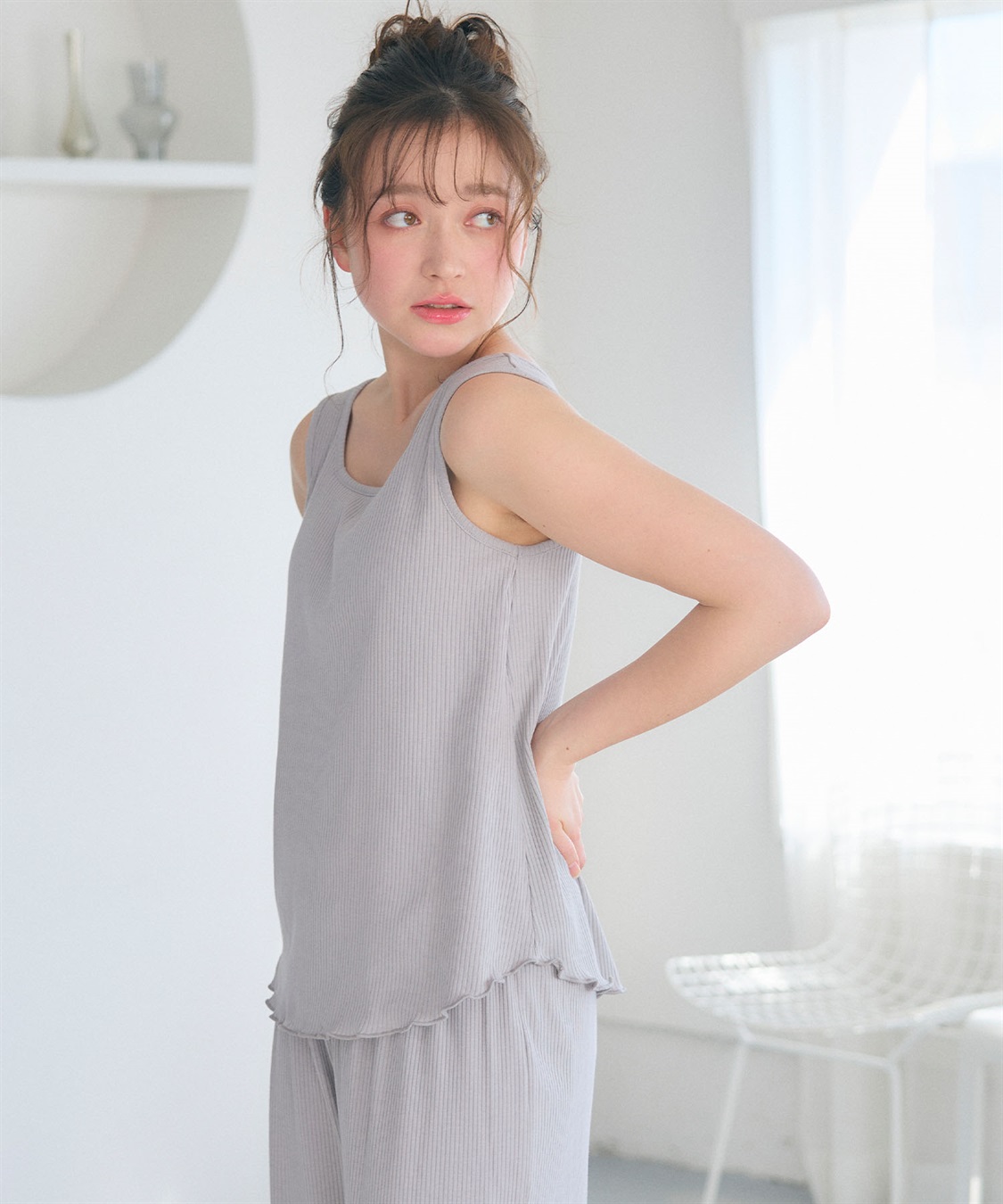 Life Style by cross marche 【LAFUKU/ラフク】カップ付きタンクトップルームウェア3点SET_sub_20