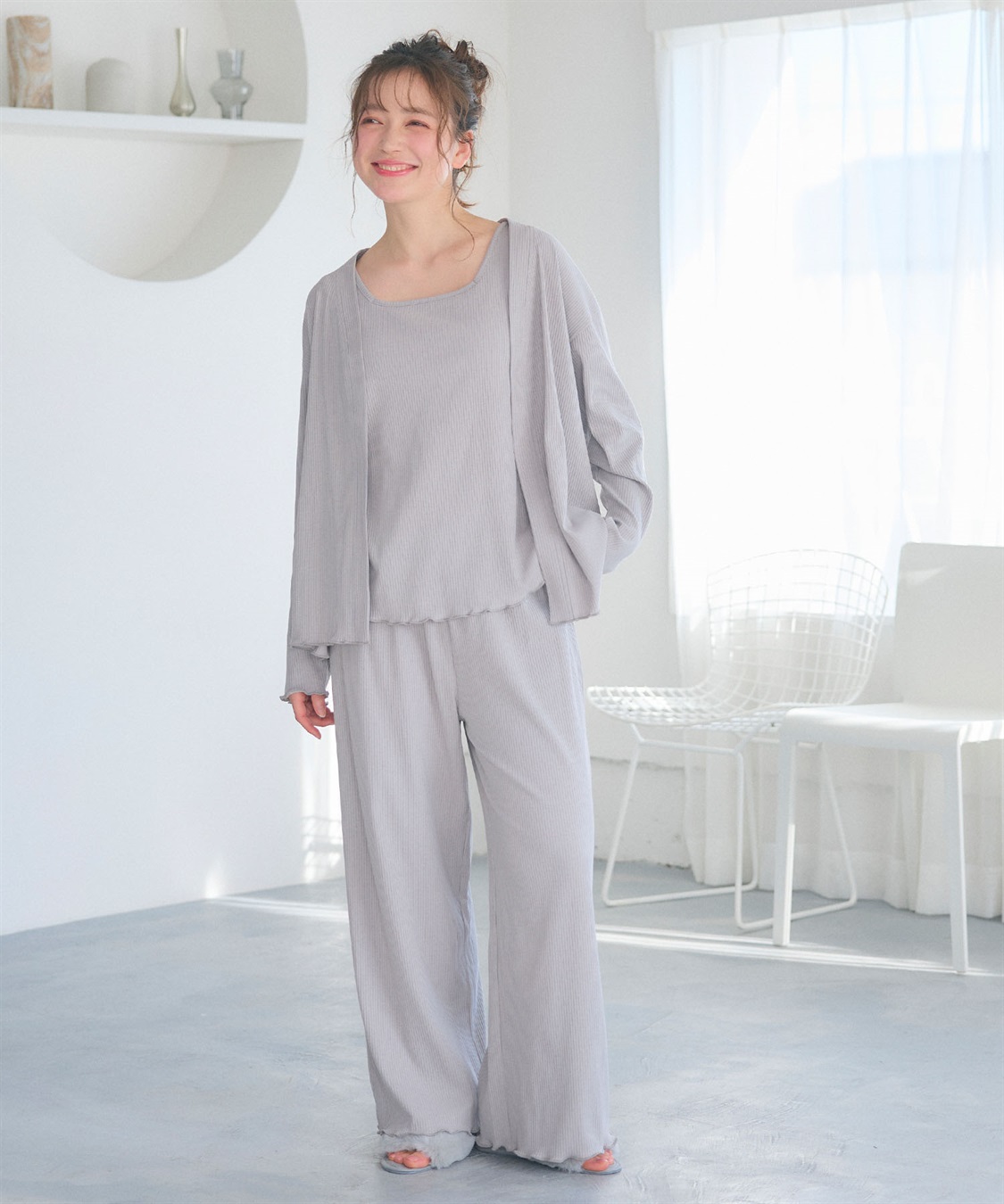 Life Style by cross marche 【LAFUKU/ラフク】カップ付きタンクトップルームウェア3点SET_sub_22