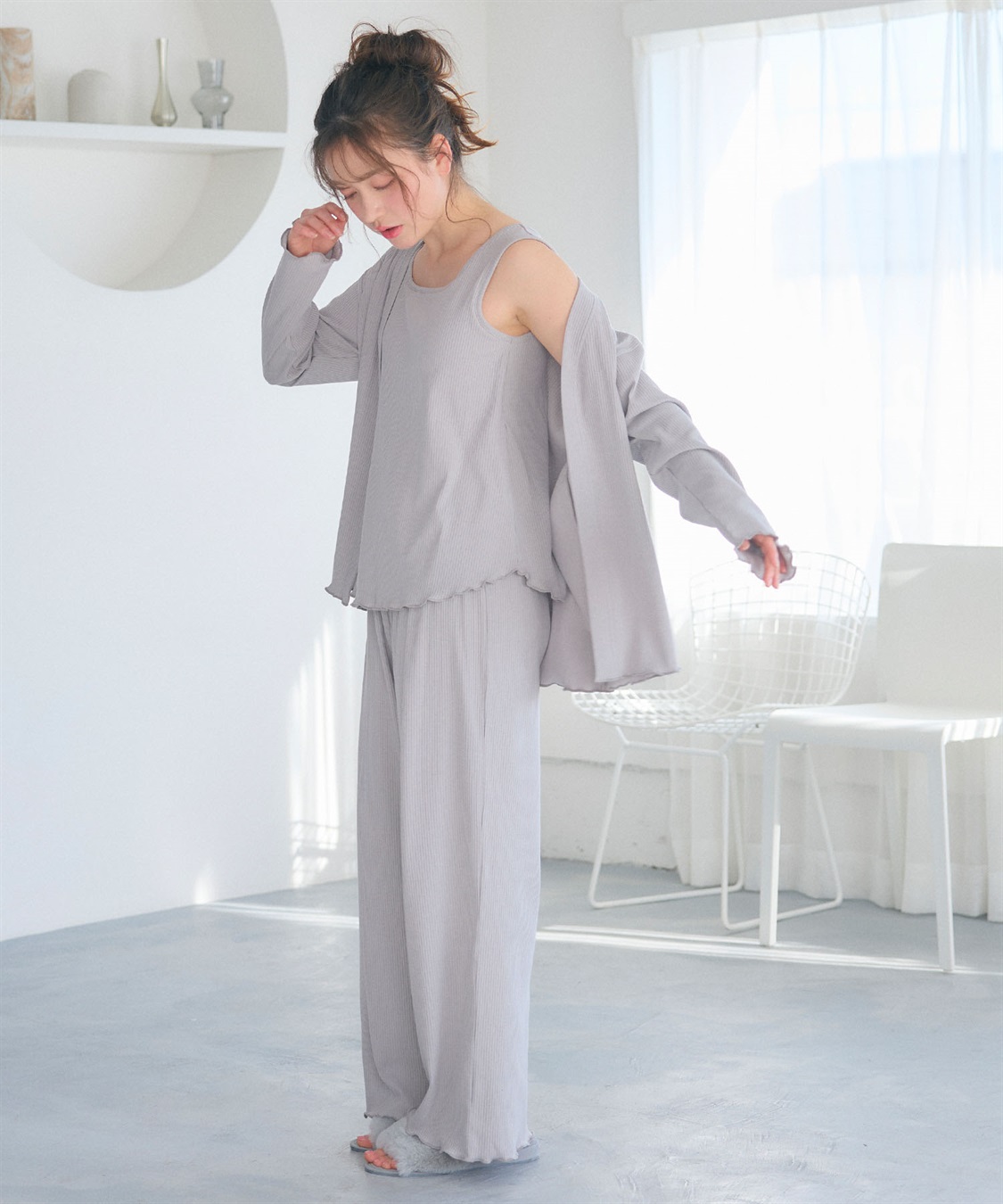 Life Style by cross marche 【LAFUKU/ラフク】カップ付きタンクトップルームウェア3点SET_sub_23