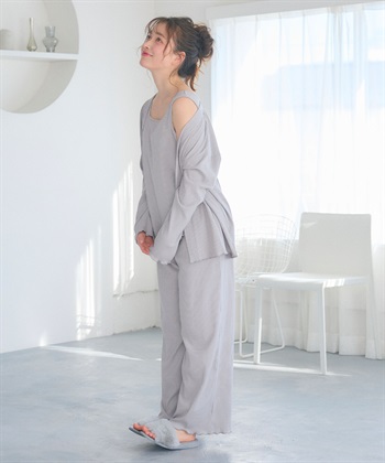 Life Style by cross marche 【LAFUKU/ラフク】カップ付きタンクトップルームウェア3点SET_subthumb_24