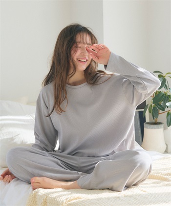 Life Style by cross marche 【LAFUKU/ラフク】リブテレコルームウェア3点セット（ロング丈＆ショート丈パンツ）_subthumb_15