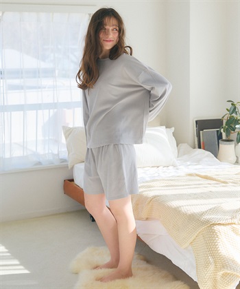 Life Style by cross marche 【LAFUKU/ラフク】リブテレコルームウェア3点セット（ロング丈＆ショート丈パンツ）_subthumb_21