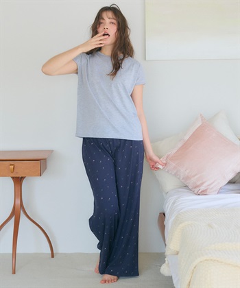 LAFUKU 【LAFUKU/ラフク】フレンチスリーブTシャツ&イージーロングパンツ上下SET/ルームウェア_subthumb_20