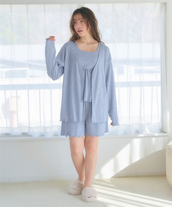 Life Style by cross marche 【LAFUKU/ラフク】カップ付きワッフルショートパンツ3点SET/ルームウェア_subthumb_11