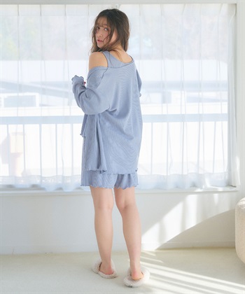 Life Style by cross marche 【LAFUKU/ラフク】カップ付きワッフルショートパンツ3点SET/ルームウェア_subthumb_13