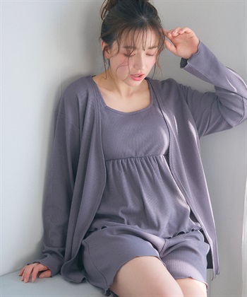 Life Style by cross marche 【LAFUKU/ラフク】カップ付きワッフルショートパンツ3点SET/ルームウェア_subthumb_14