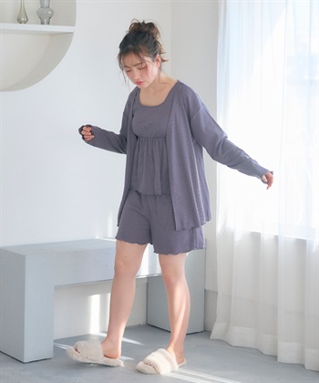 Life Style by cross marche 【LAFUKU/ラフク】カップ付きワッフルショートパンツ3点SET/ルームウェア_subthumb_15