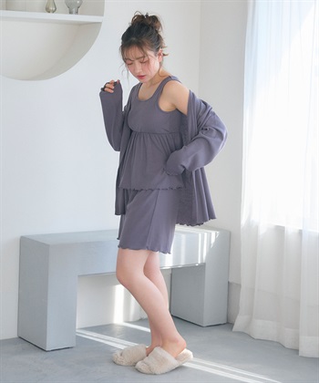 Life Style by cross marche 【LAFUKU/ラフク】カップ付きワッフルショートパンツ3点SET/ルームウェア_subthumb_18