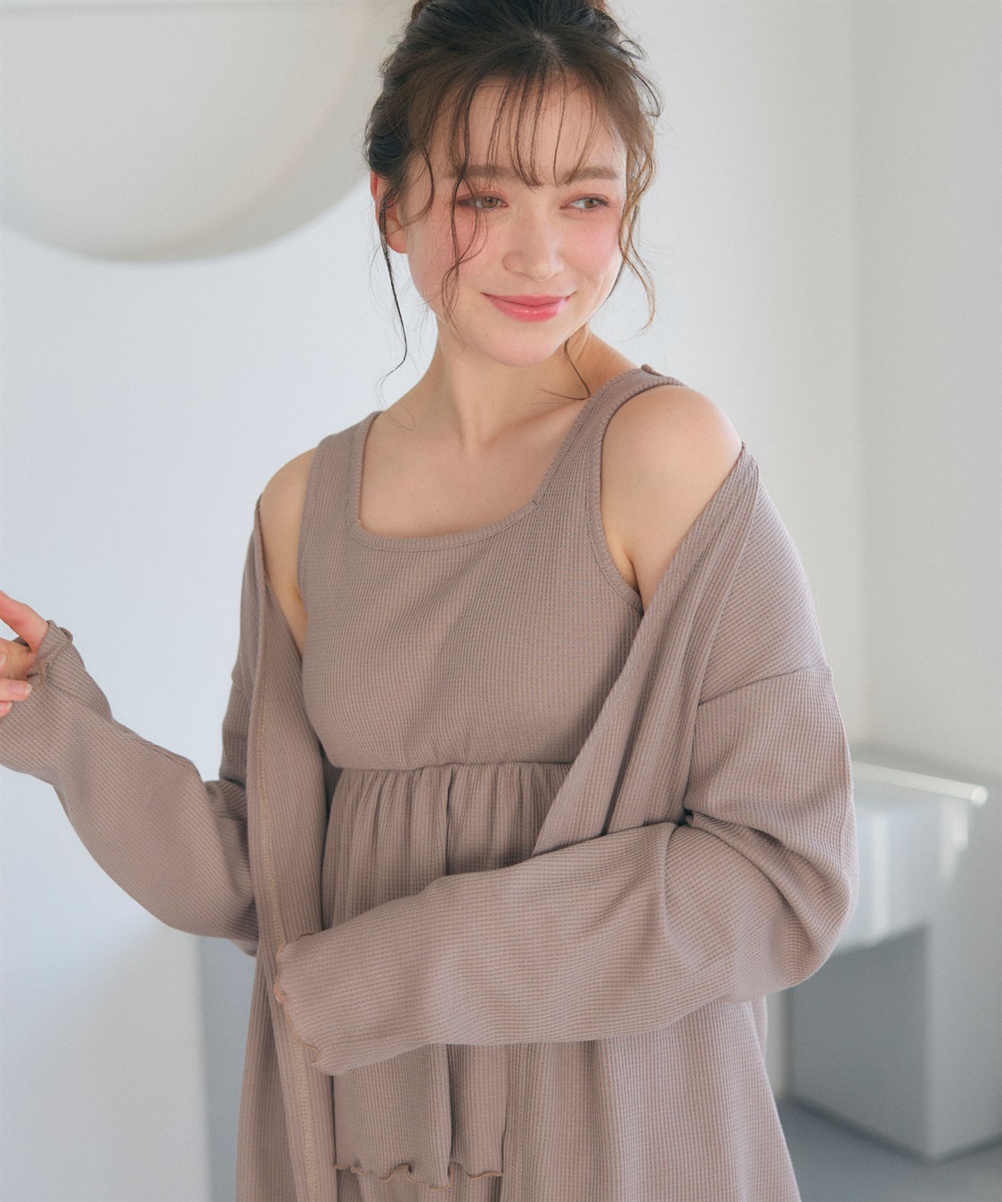 Life Style by cross marche 【LAFUKU/ラフク】カップ付きワッフルショートパンツ3点SET/ルームウェア_sub_20