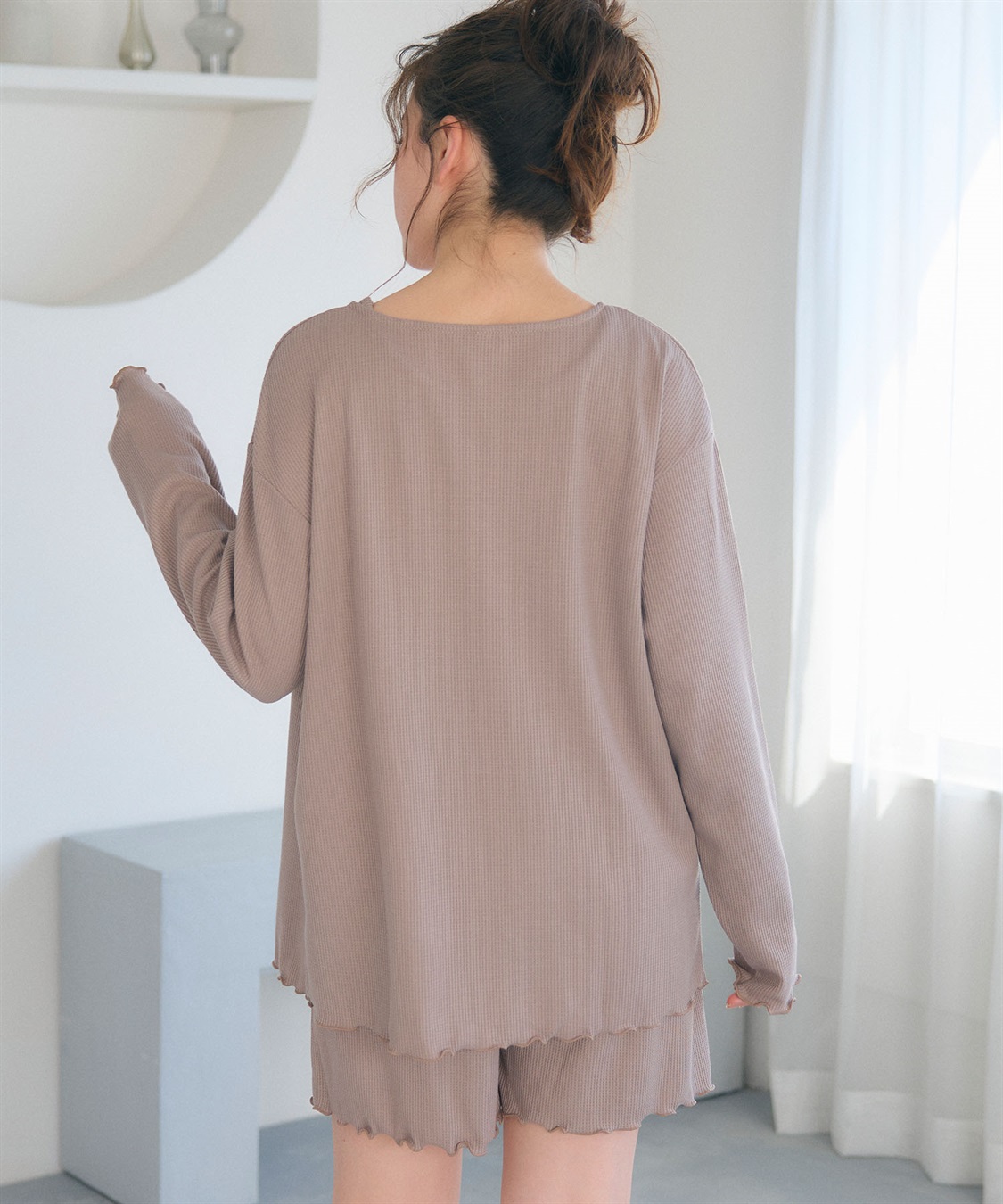 Life Style by cross marche 【LAFUKU/ラフク】カップ付きワッフルショートパンツ3点SET/ルームウェア_sub_22