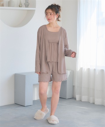 Life Style by cross marche 【LAFUKU/ラフク】カップ付きワッフルショートパンツ3点SET/ルームウェア_subthumb_25