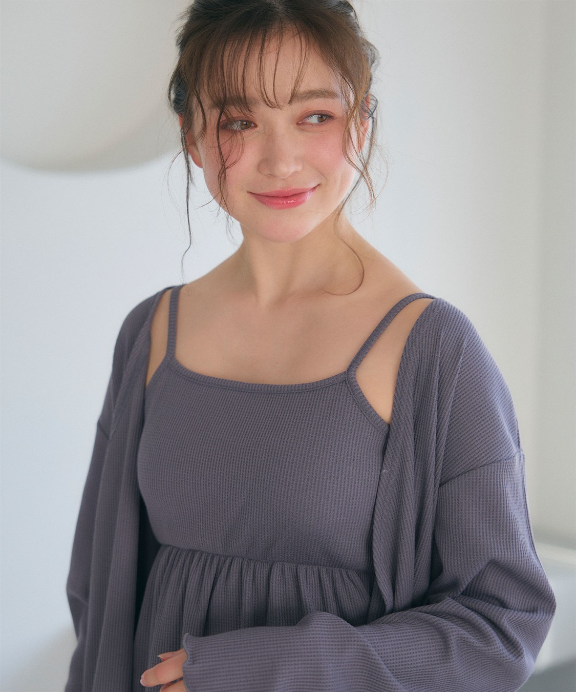 Life Style by cross marche 【LAFUKU/ラフク】カップ付きワッフルキャミソール&フレアパンツルームウェア3点SET_sub_20