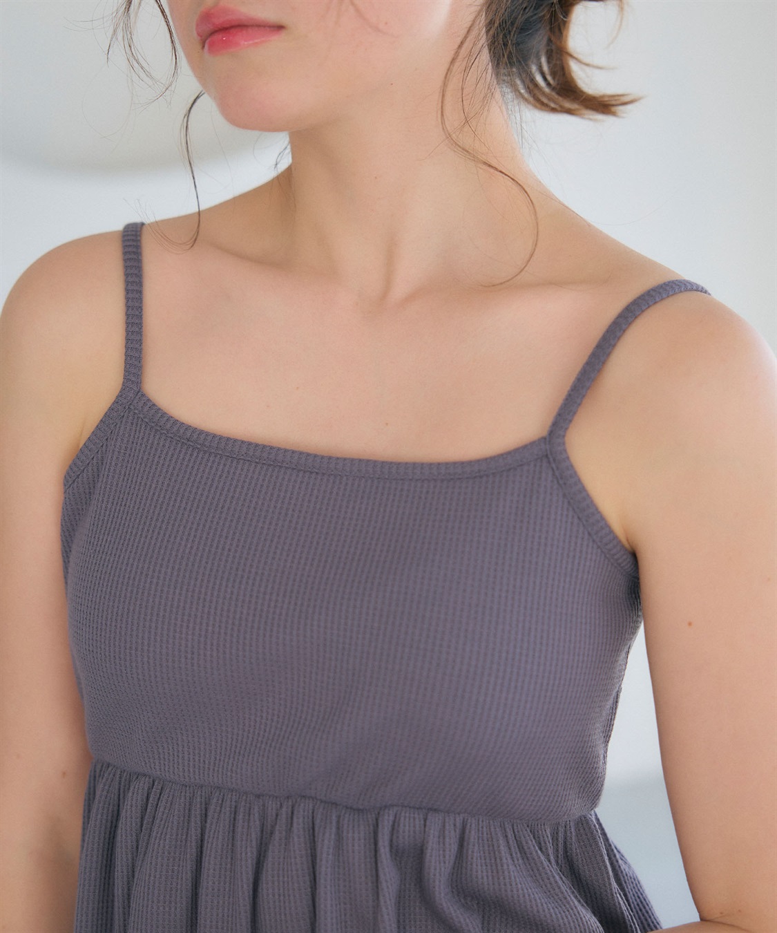 Life Style by cross marche 【LAFUKU/ラフク】カップ付きワッフルキャミソール&フレアパンツルームウェア3点SET_sub_22