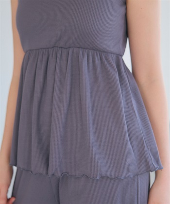 Life Style by cross marche 【LAFUKU/ラフク】カップ付きワッフルキャミソール&フレアパンツルームウェア3点SET_subthumb_23