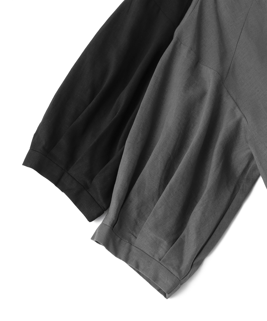 ATS リネン混タックスリーブノーカラーブルゾン_sub_2