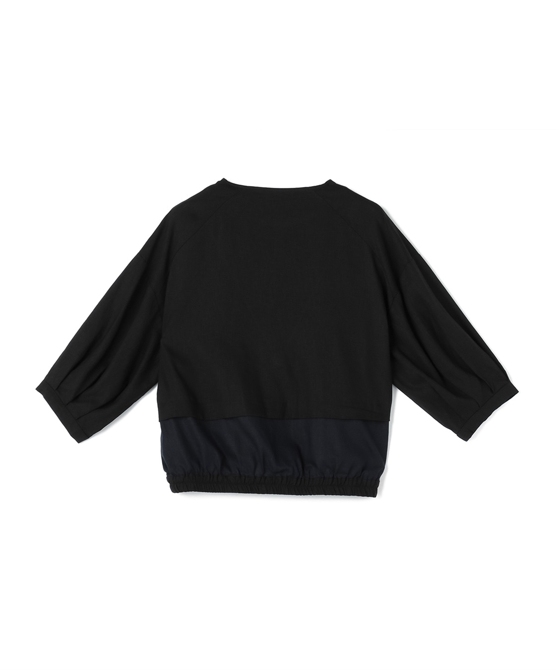 ATS リネン混タックスリーブノーカラーブルゾン_sub_5