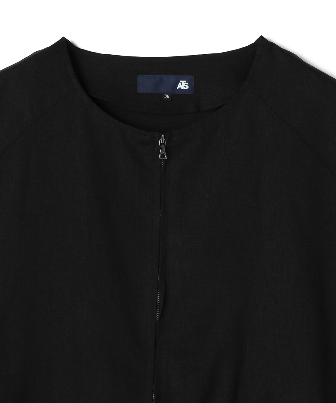 ATS リネン混タックスリーブノーカラーブルゾン_sub_6