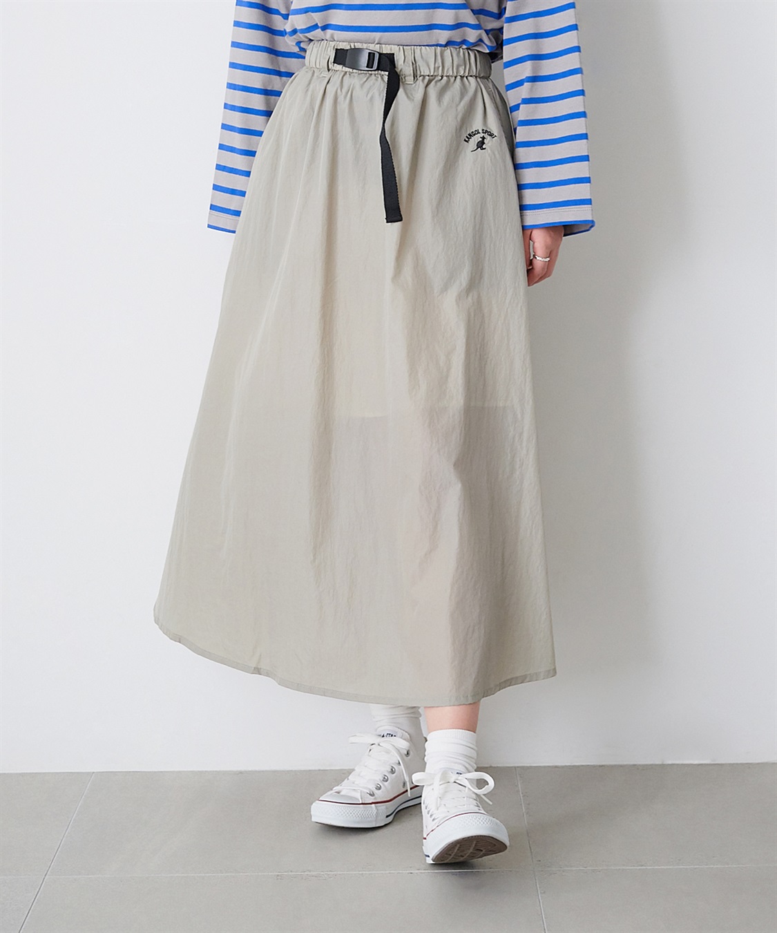 ベルト付きナイロンフレアスカート KANGOL SPORT｜クロスプラス公式通販サイト