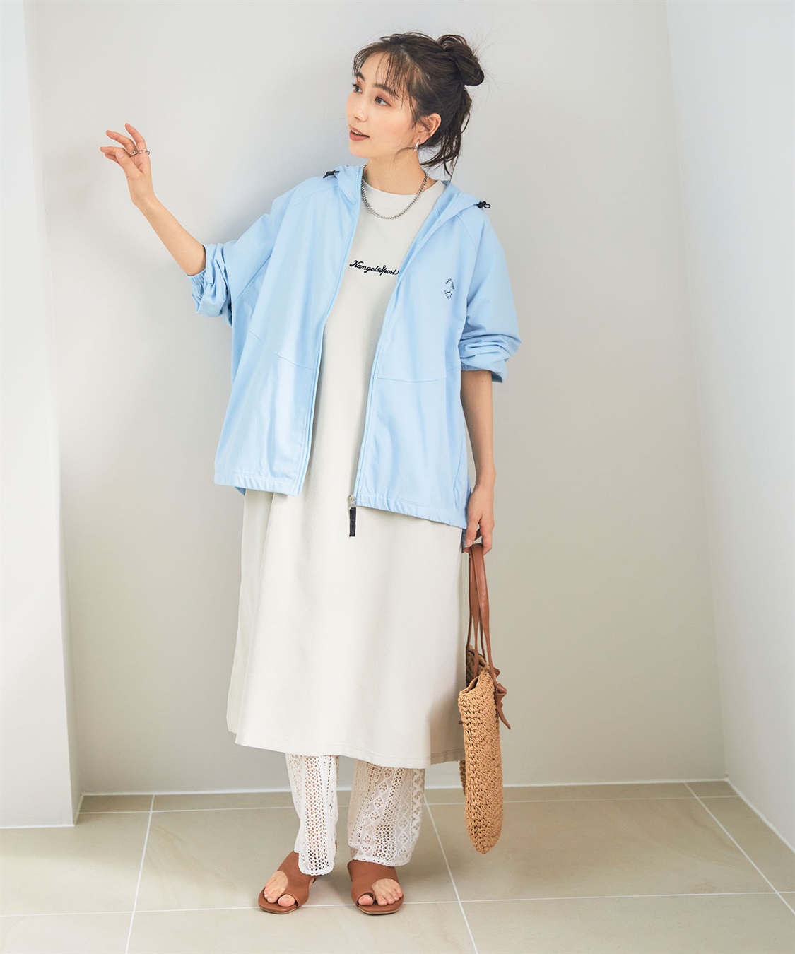 Life Style by cross marche 《吸水速乾・UV対策・マルチストレッチ》マルチストレッチパーカー【KANGOL SPORT】_sub_10