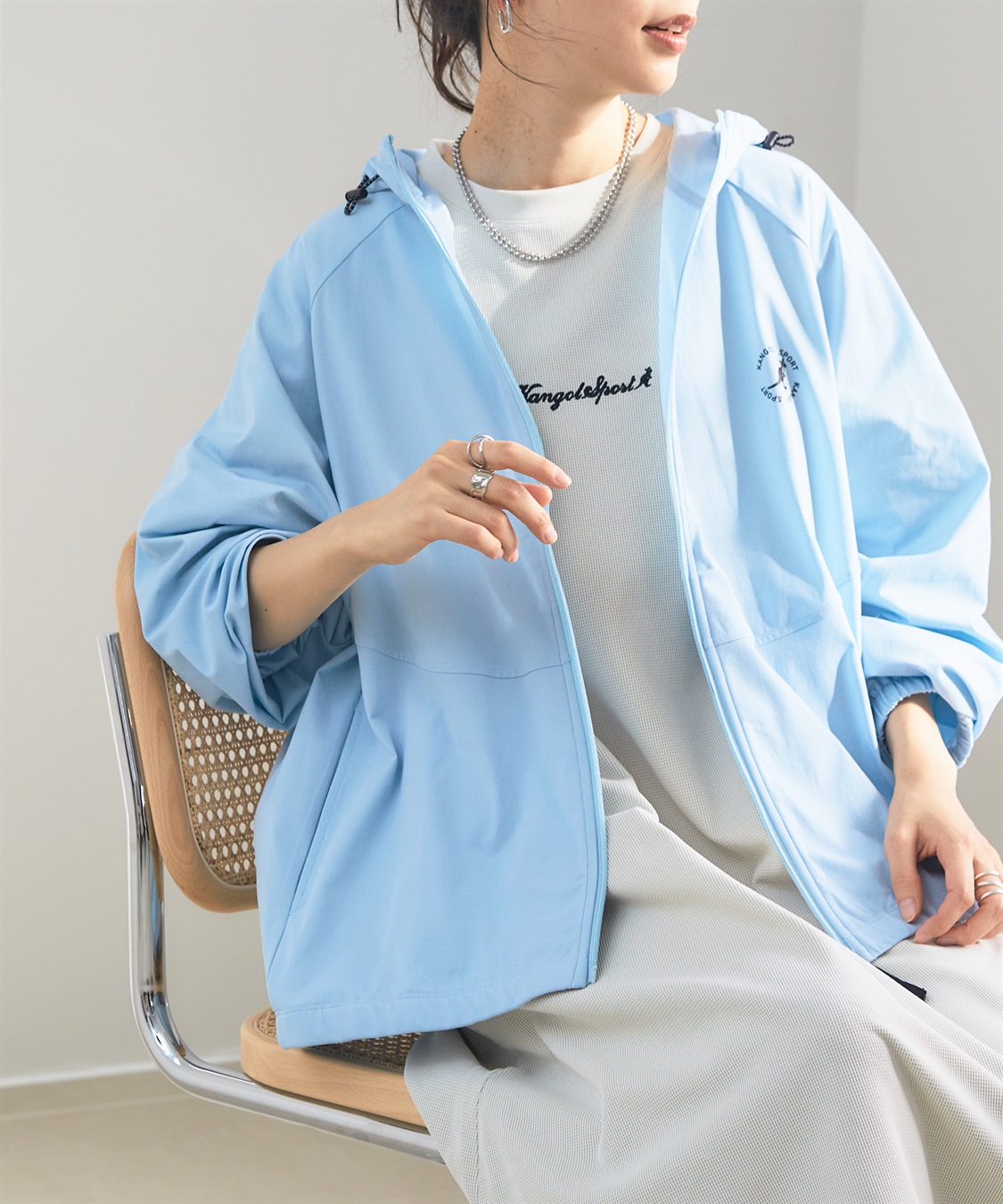 Life Style by cross marche 《吸水速乾・UV対策・マルチストレッチ》マルチストレッチパーカー【KANGOL SPORT】_sub_16