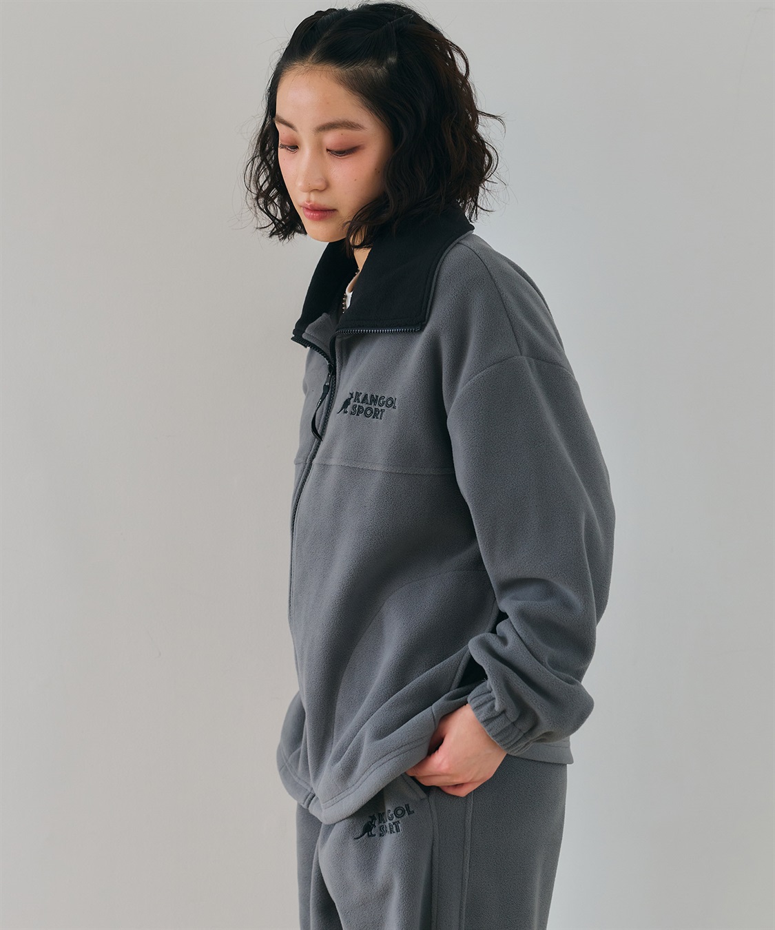 Life Style by cross marche 【KANGOL SPORT】ドロストフリースジップアップジャケット/パーカー_sub_3
