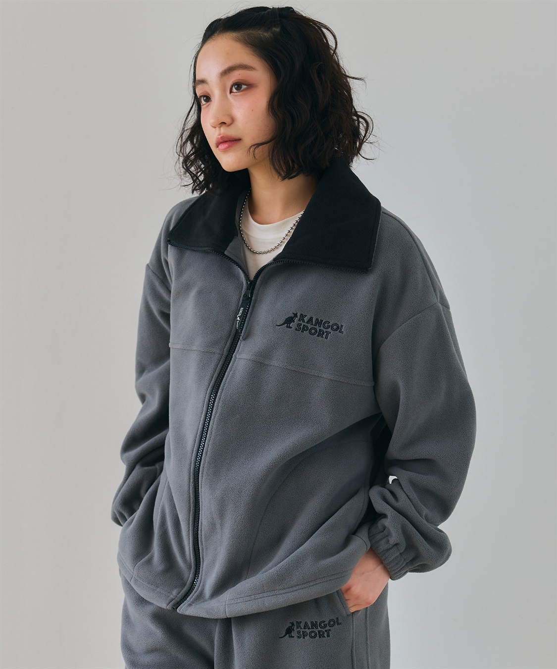 Life Style by cross marche 【KANGOL SPORT】ドロストフリースジップアップジャケット/パーカー_sub_4