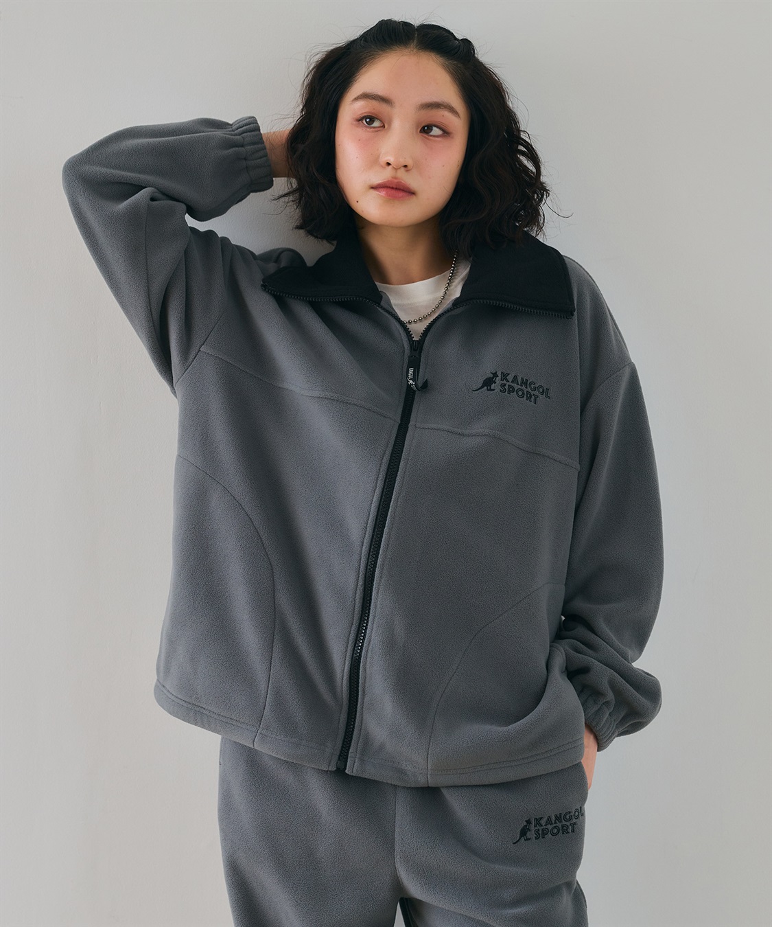 Life Style by cross marche 【KANGOL SPORT】ドロストフリースジップアップジャケット/パーカー_sub_5