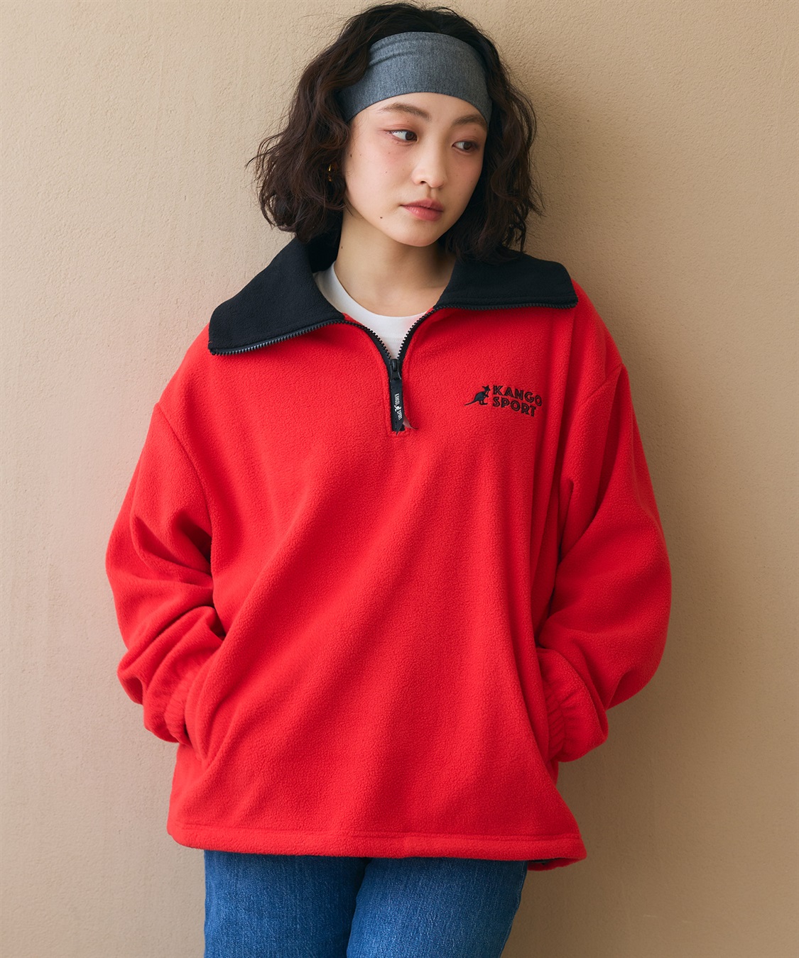 Life Style by cross marche 【KANGOL SPORT】ドロストフリースハーフジッププルオーバー_sub_1