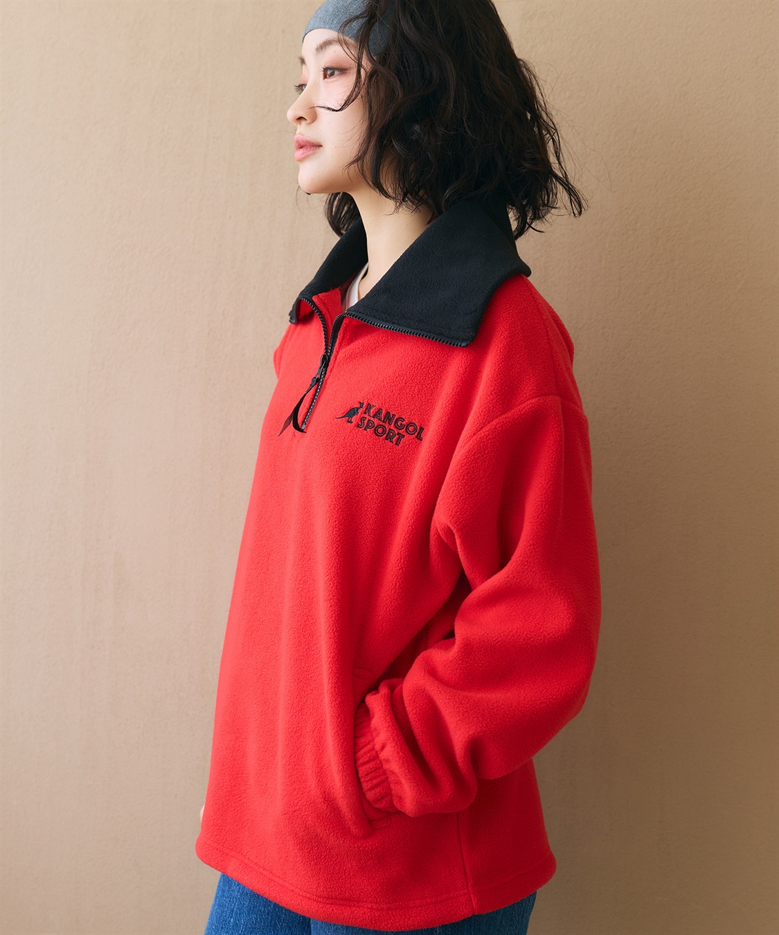 Life Style by cross marche 【KANGOL SPORT】ドロストフリースハーフジッププルオーバー_sub_4