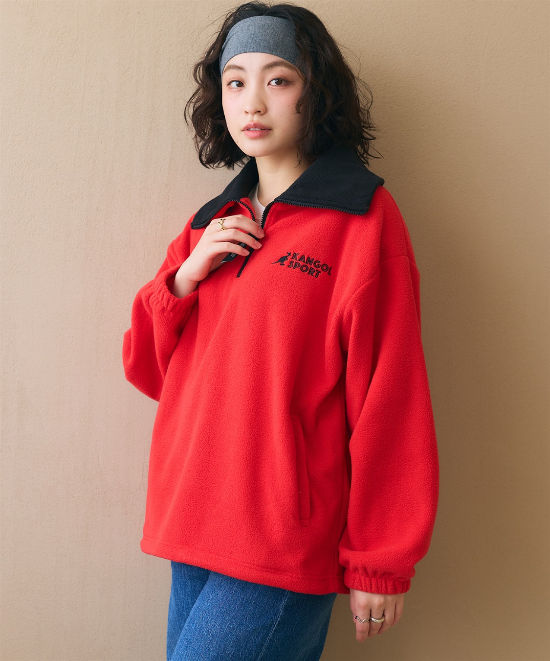 Life Style by cross marche 【KANGOL SPORT】ドロストフリースハーフジッププルオーバー_sub_5