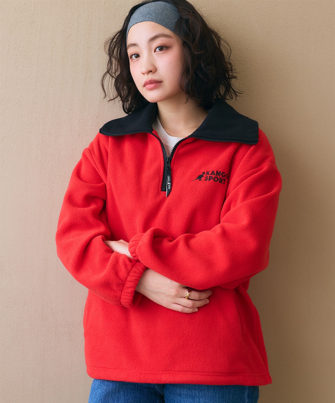 Life Style by cross marche 【KANGOL SPORT】ドロストフリースハーフジッププルオーバー_sub_6
