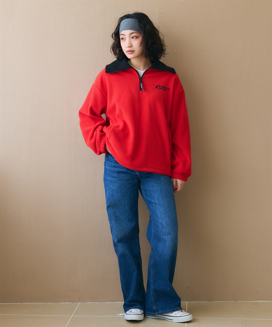 Life Style by cross marche 【KANGOL SPORT】ドロストフリースハーフジッププルオーバー_sub_8