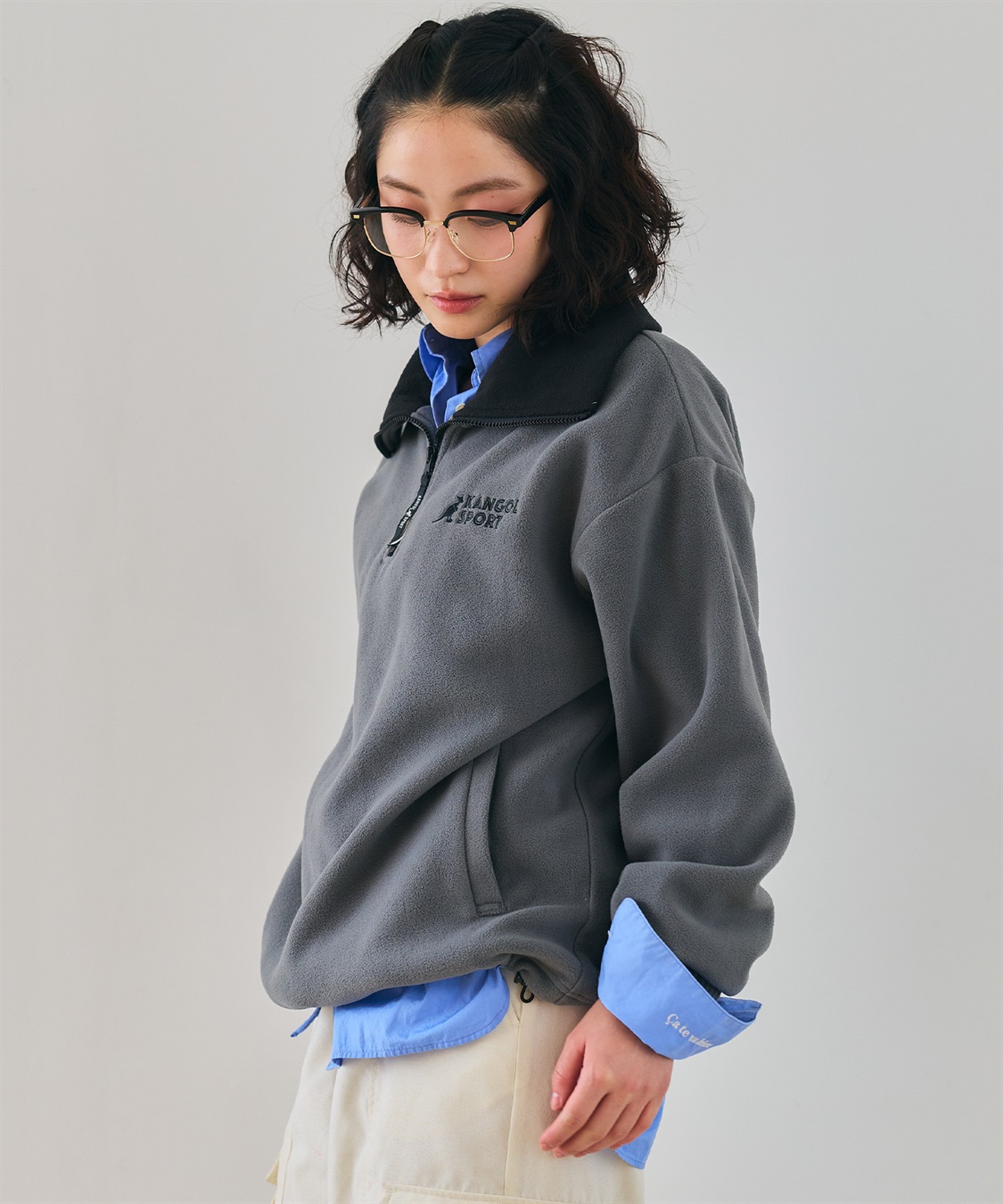 Life Style by cross marche 【KANGOL SPORT】ドロストフリースハーフジッププルオーバー_sub_18