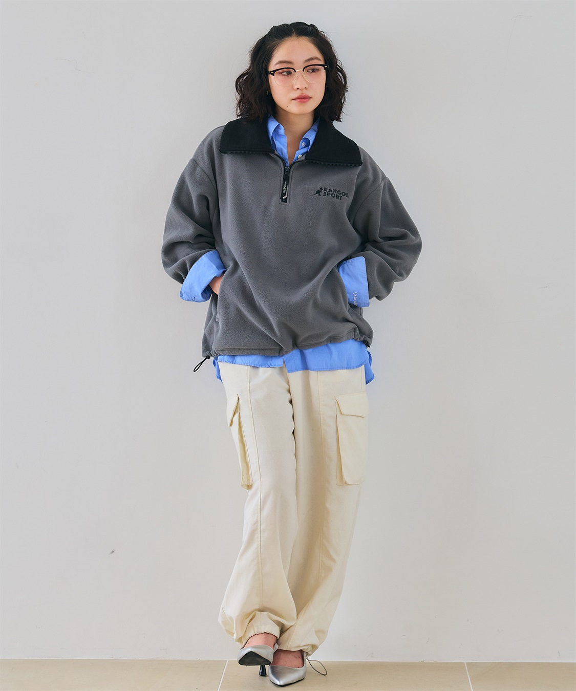 Life Style by cross marche 【KANGOL SPORT】ドロストフリースハーフジッププルオーバー_sub_21