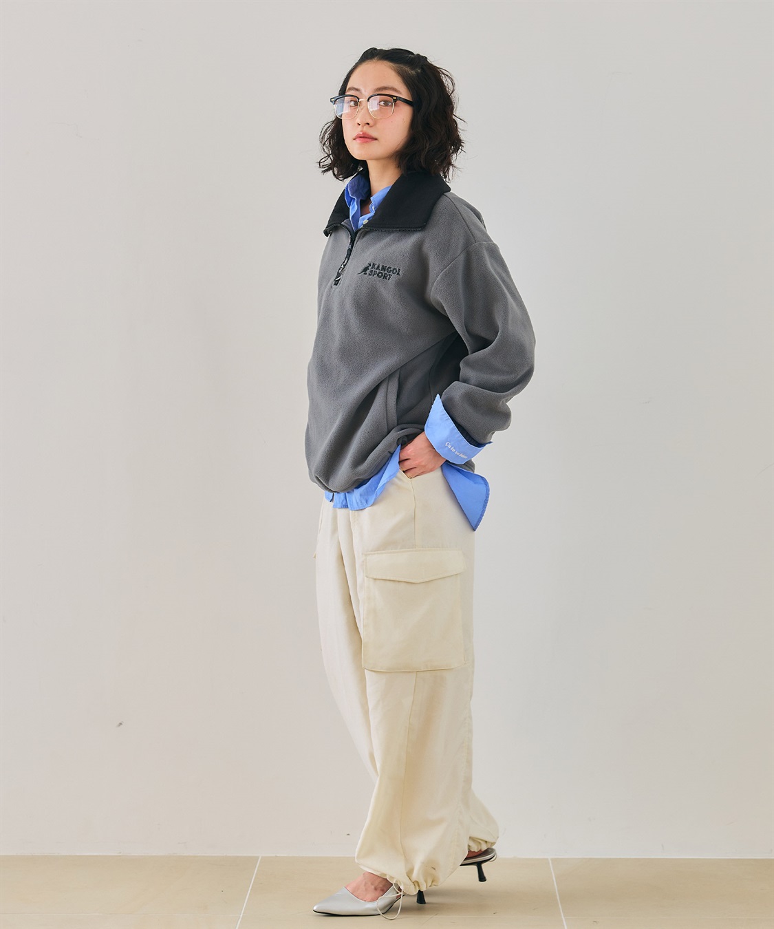Life Style by cross marche 【KANGOL SPORT】ドロストフリースハーフジッププルオーバー_sub_25