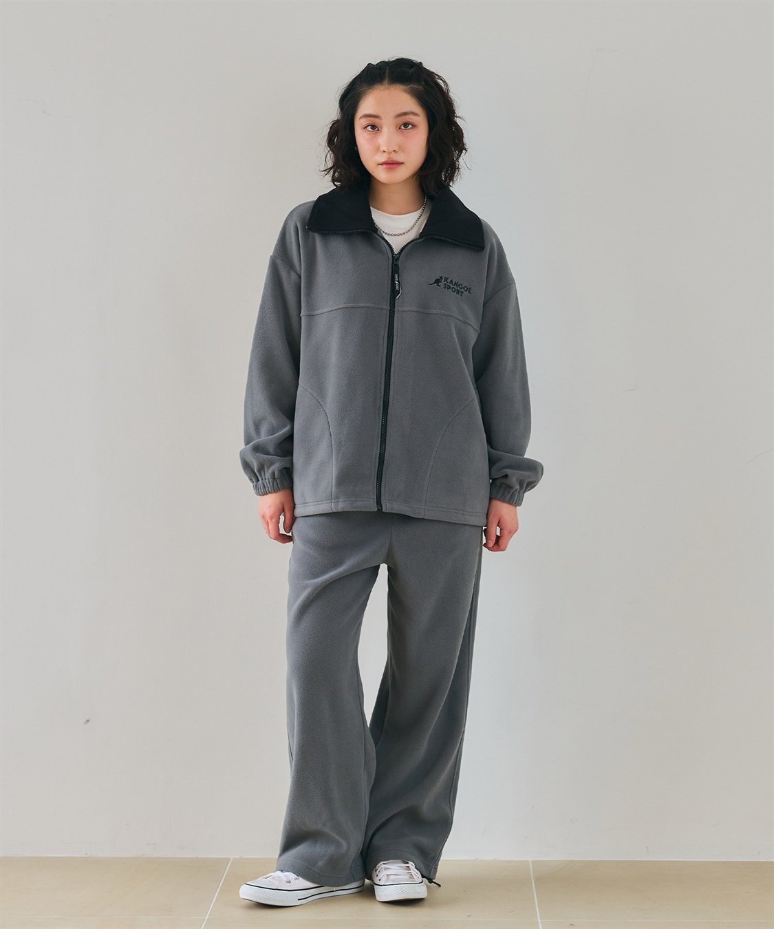 Life Style by cross marche 【KANGOL SPORT】サイドライン切替ドロストフリースイージーパンツ_sub_16