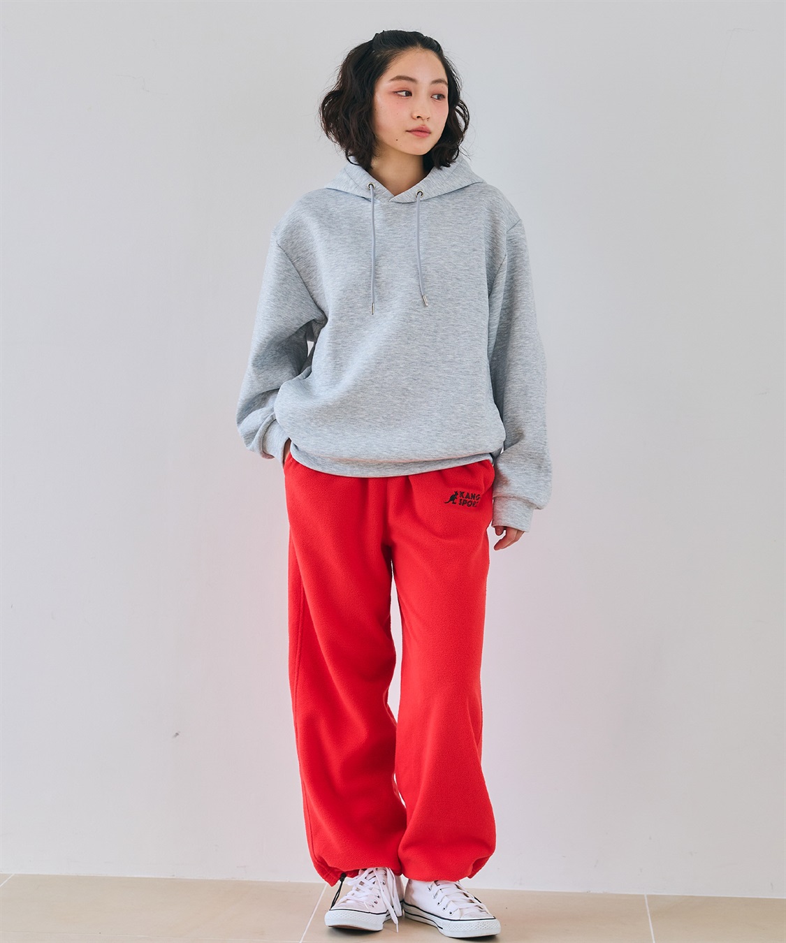 Life Style by cross marche 【KANGOL SPORT】サイドライン切替ドロストフリースイージーパンツ_sub_23