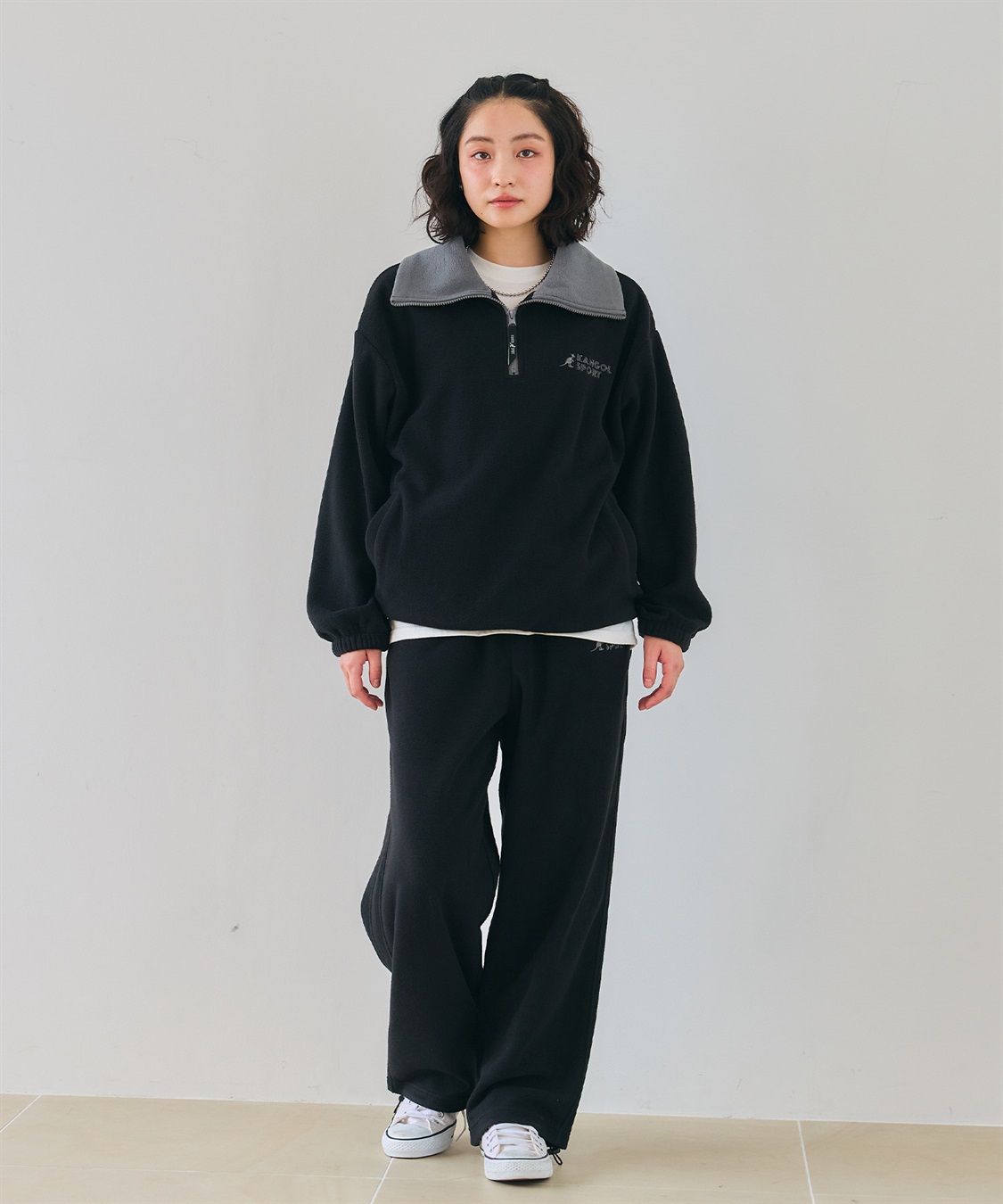 Life Style by cross marche 【KANGOL SPORT】サイドライン切替ドロストフリースイージーパンツ_sub_37