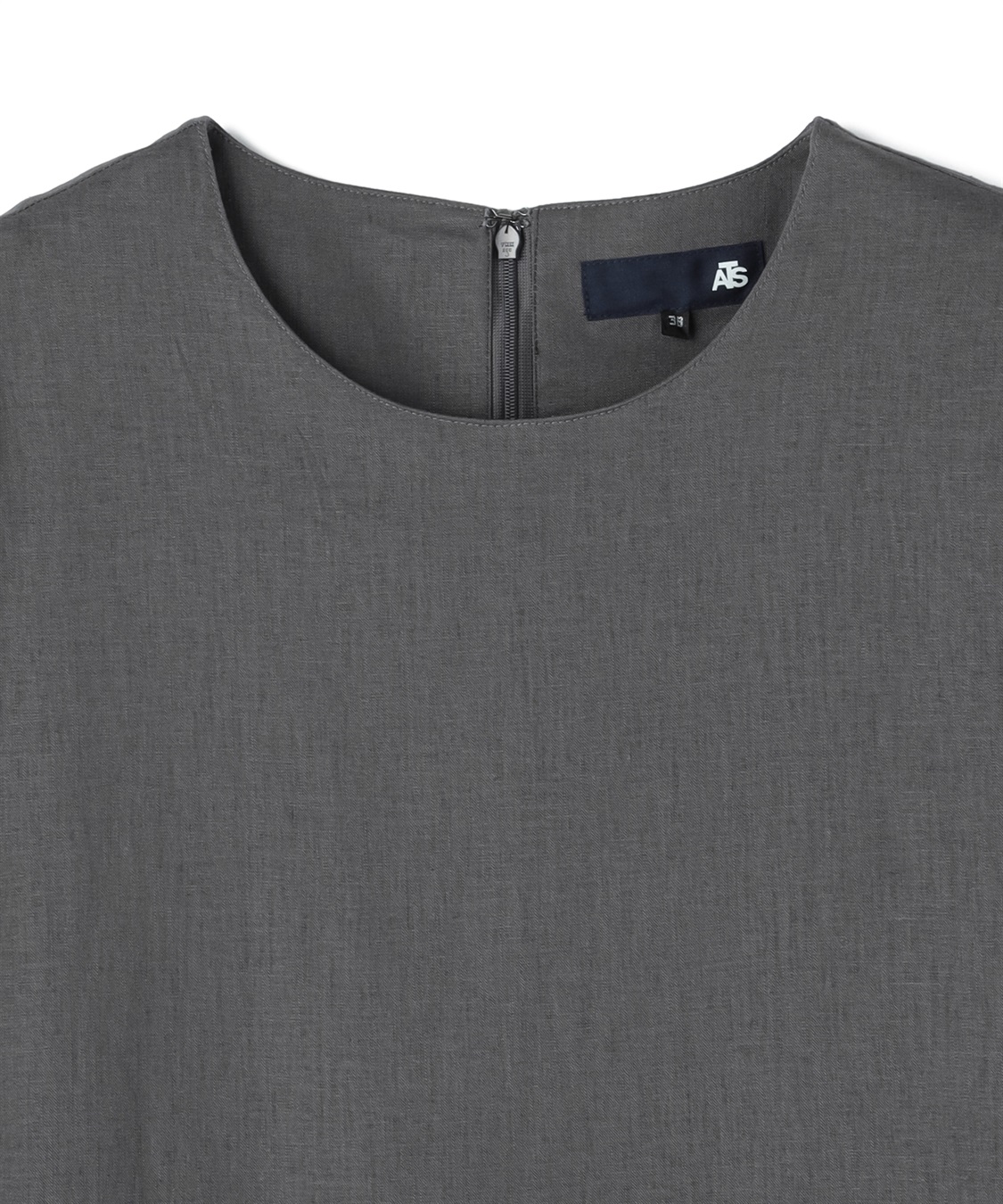 ATS リネン混ノースリーブタックワンピース_sub_7