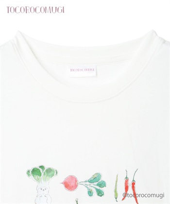 JOIN PARK トコロコムギお野菜にゃんこ半袖Tシャツ_subthumb_2