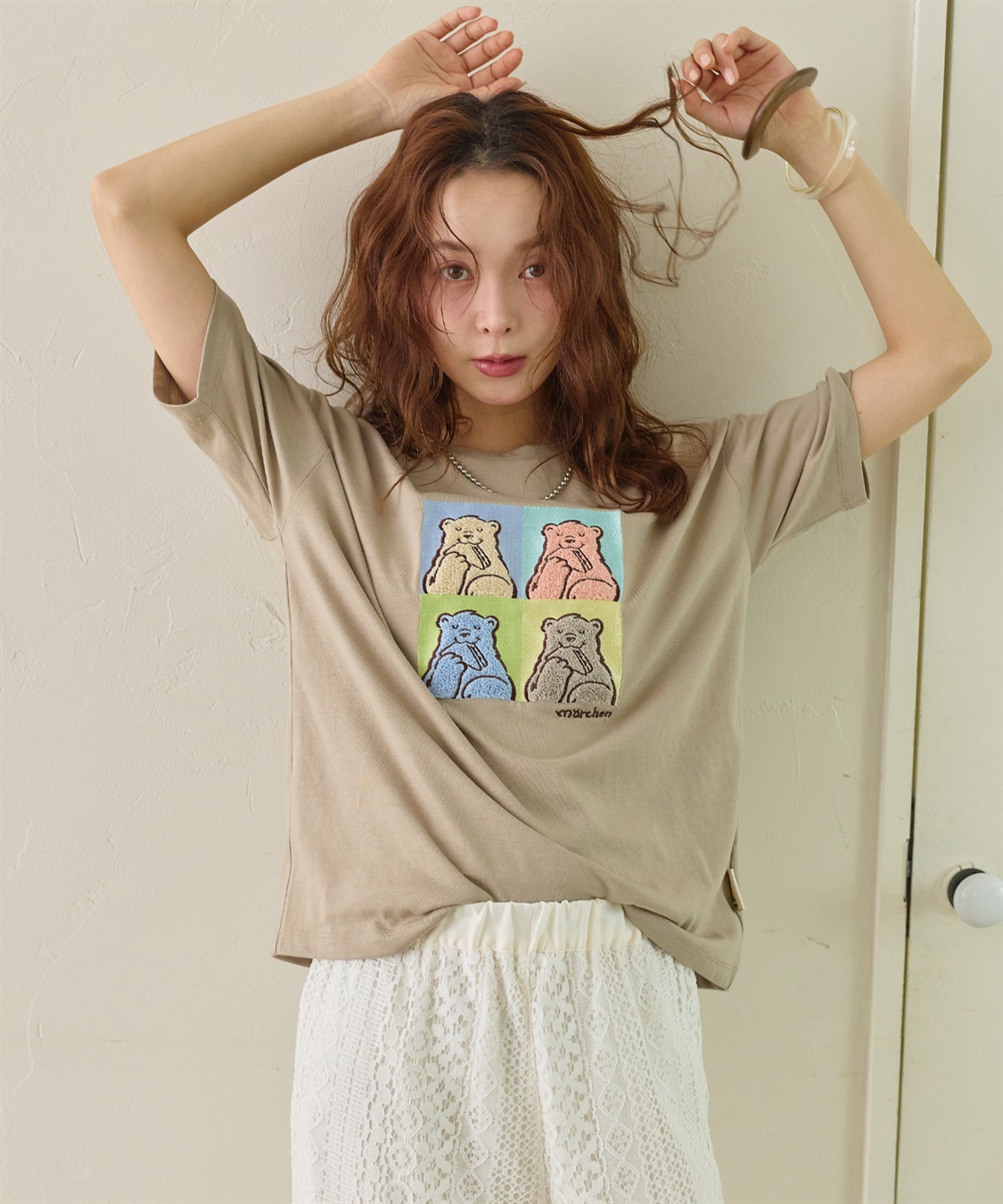 LAFUKU 【サンドイッチハウスメルヘン】サガラ刺繍アートメルるん♪半袖Tシャツ_sub_1