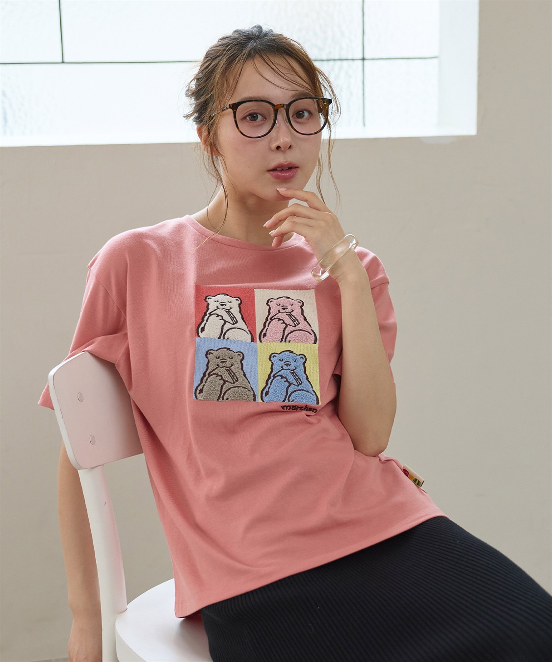 LAFUKU 【サンドイッチハウスメルヘン】サガラ刺繍アートメルるん♪半袖Tシャツ_sub_4