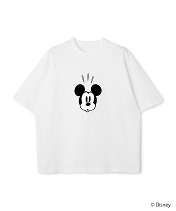 LAFUKU 【Disney/ディズニー】Mickey Mouse / ミッキーマウスフェイスプリントTシャツ / Over Harf Sleeve T-shirt《UNISEX》_subthumb_10
