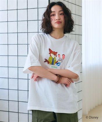 LAFUKU 【Zootopia/ズートピア】キャラクタープリント半袖クルーネックTシャツ / Over Harf Sleeve T-shirt《UNISEX》_subthumb_2