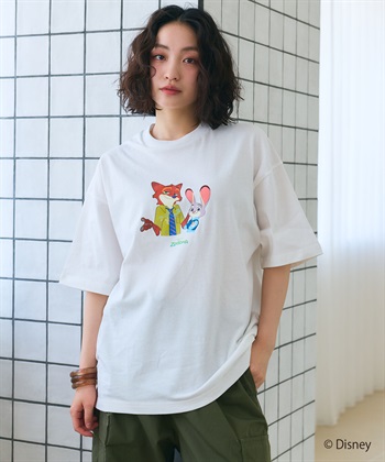LAFUKU 【Zootopia/ズートピア】キャラクタープリント半袖クルーネックTシャツ / Over Harf Sleeve T-shirt《UNISEX》_subthumb_3