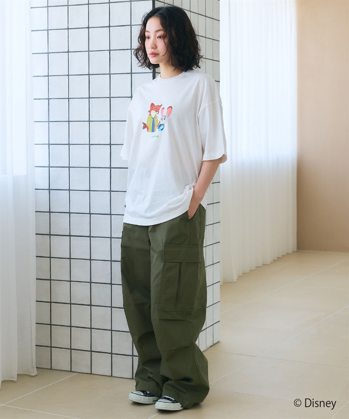 LAFUKU 【Zootopia/ズートピア】キャラクタープリント半袖クルーネックTシャツ / Over Harf Sleeve T-shirt《UNISEX》_sub_4
