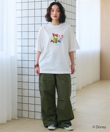 LAFUKU 【Zootopia/ズートピア】キャラクタープリント半袖クルーネックTシャツ / Over Harf Sleeve T-shirt《UNISEX》_subthumb_5