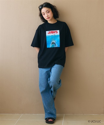 LAFUKU 【JAWS/ジョーズ】ヴィンテージライクビッグシルエット半袖Tシャツ/ Over Harf Sleeve T-shirt《UNISEX》_subthumb_4